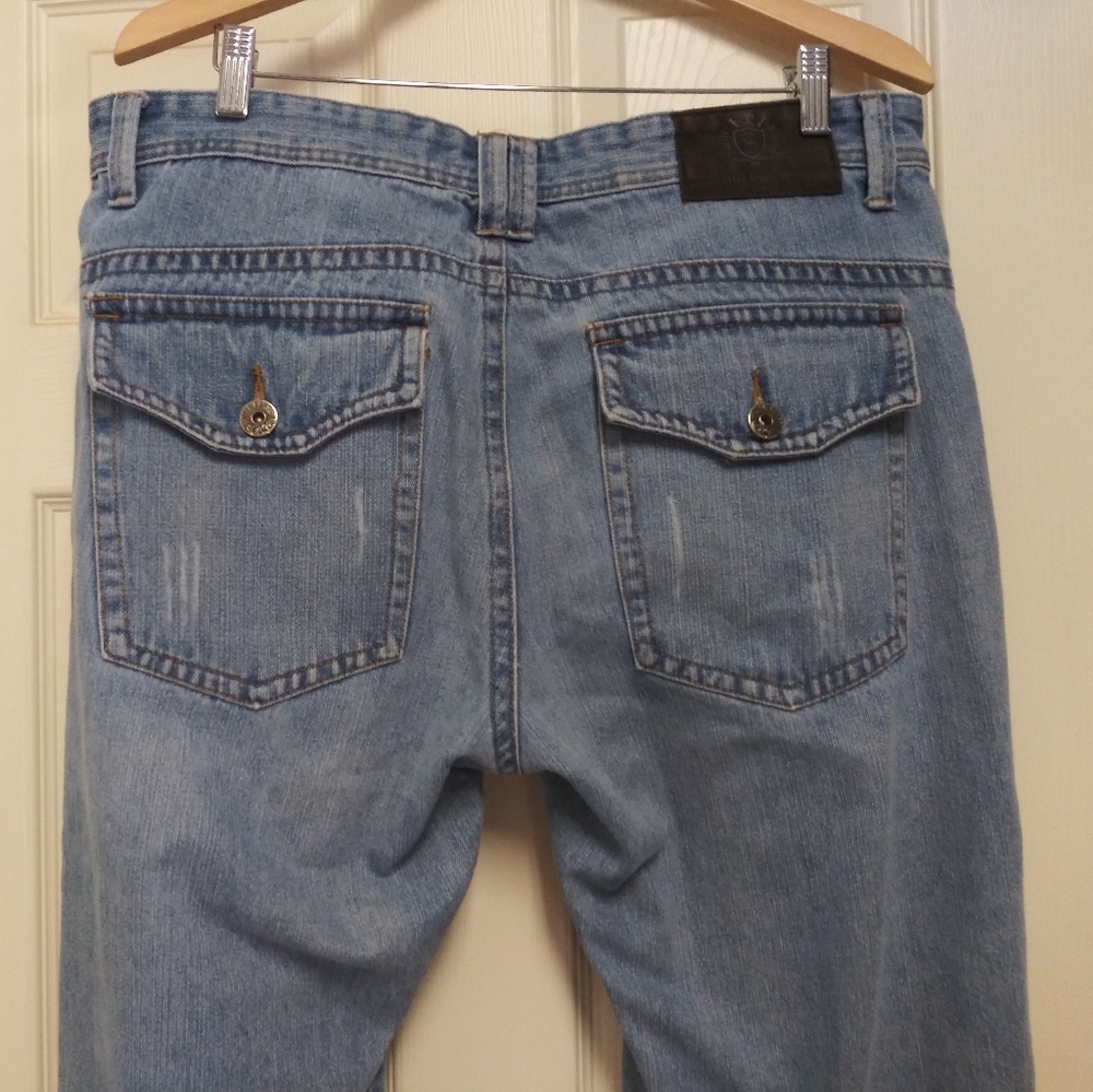 Bill Blass Distressed Light Wash Jeans